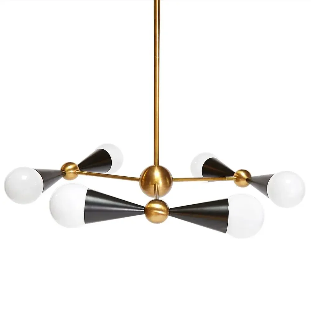 Jonathan Adler Caracas Six Light Chandelier Celling Lamp Fixture